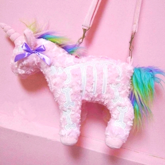 🐰UNISKELTON 🐰Plush Purse (Pink & White) - Picture 5 of 14